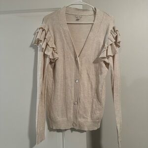 Gorgeous Hinge ruffle sleeve cardigan never worn size small-super cute 4 holiday
